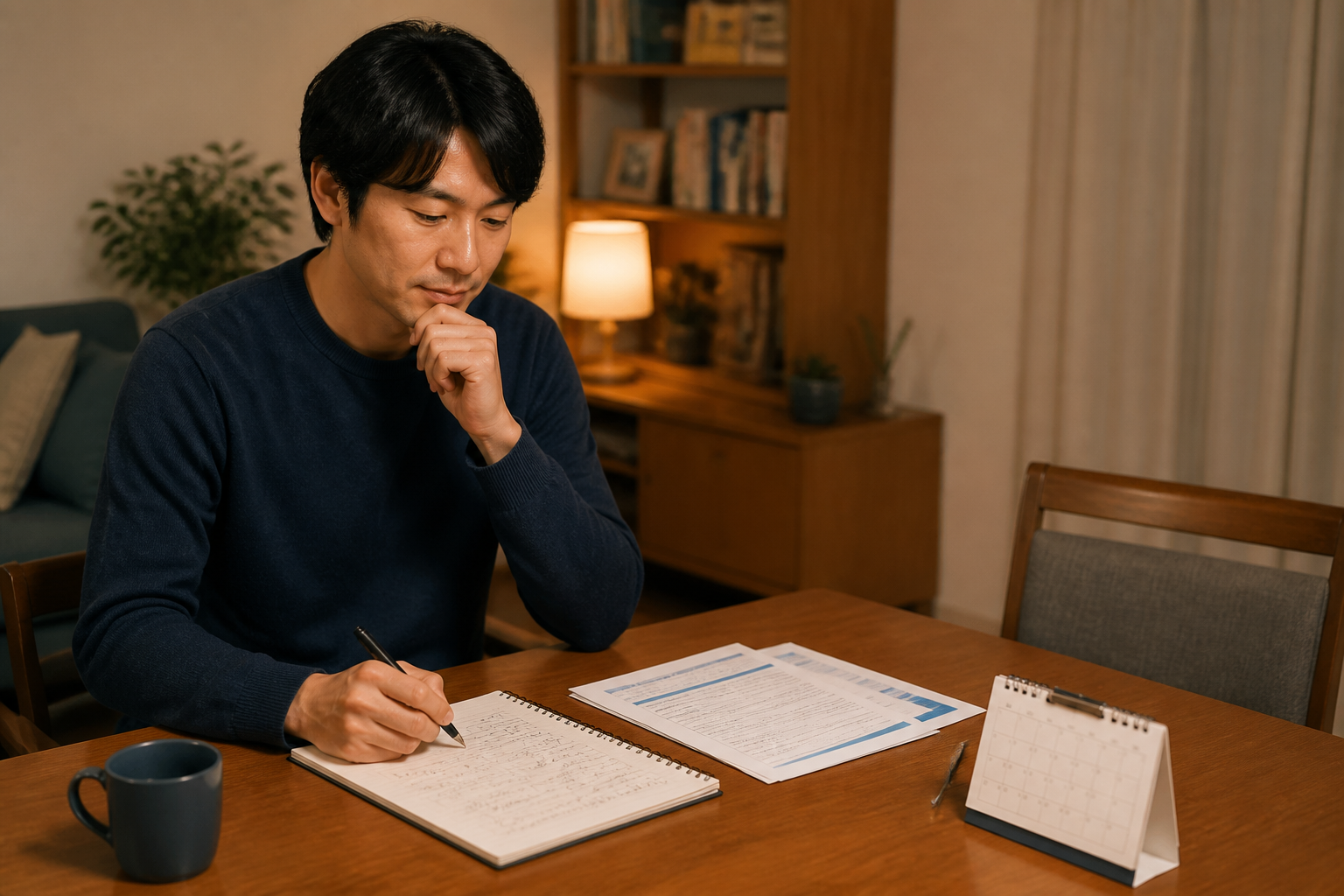 家族と転職を相談する前に条件を整理する30代男性