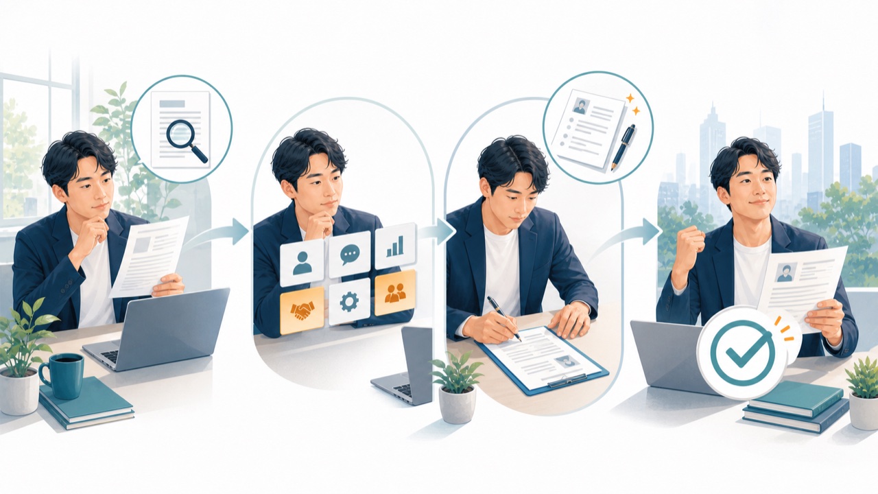 求人確認から職務経歴書の改善までを進める4つの流れ